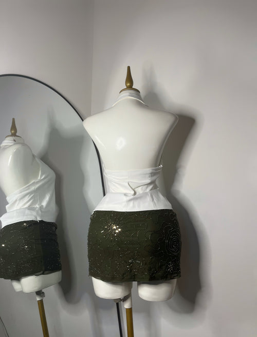 Blusa halter blanca