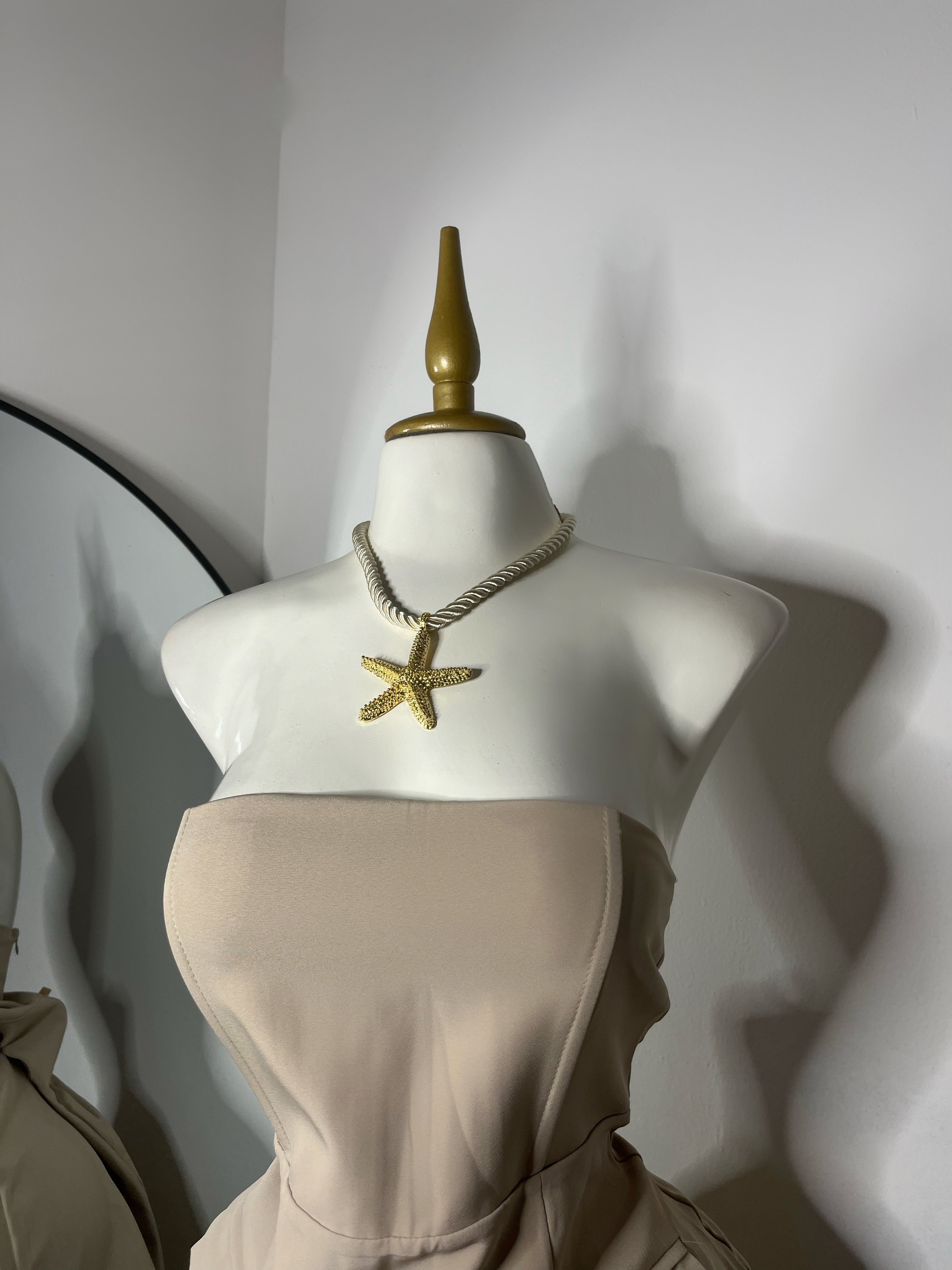 Vestido bolsillos caqui