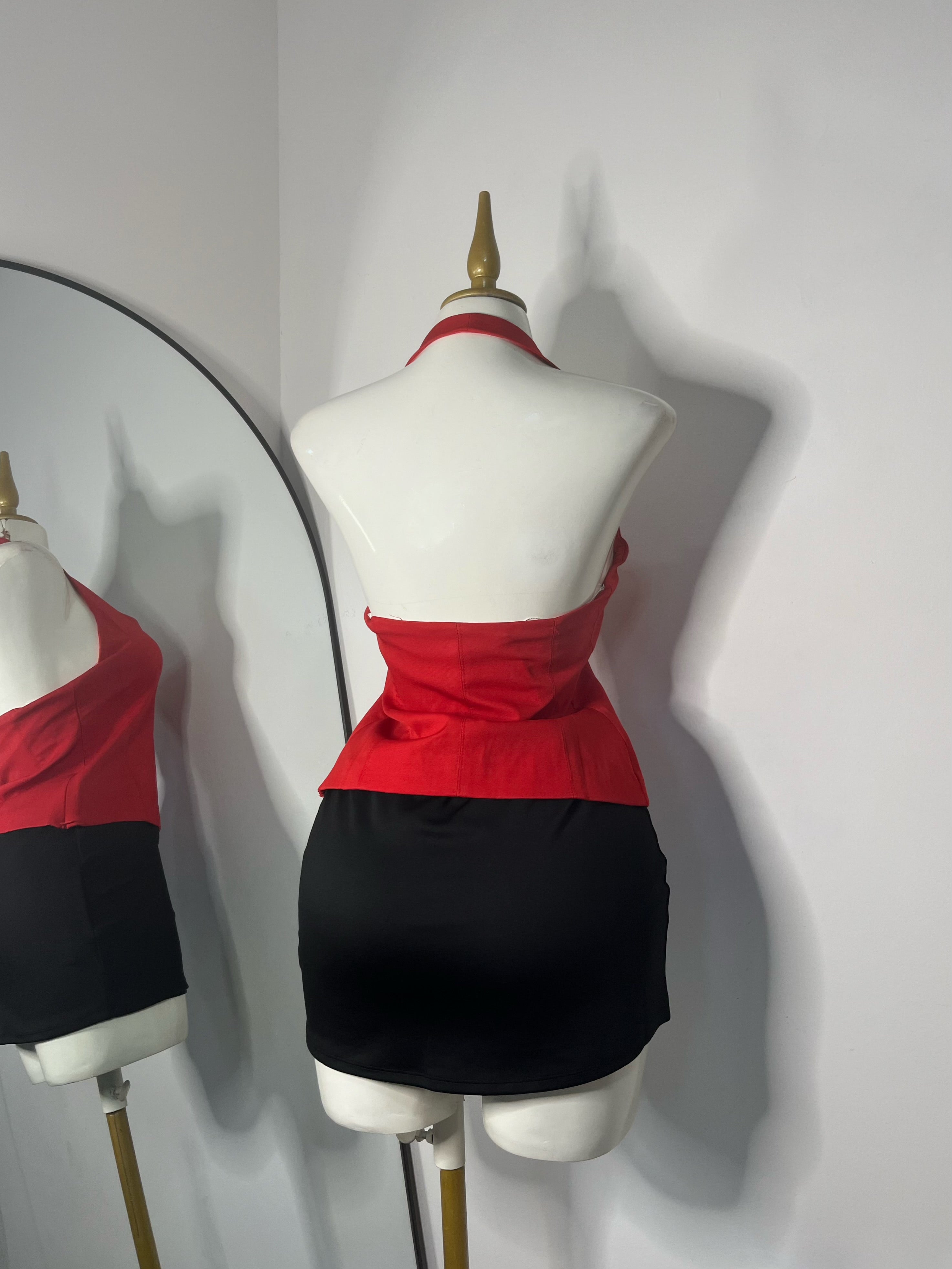 Blusa halter roja