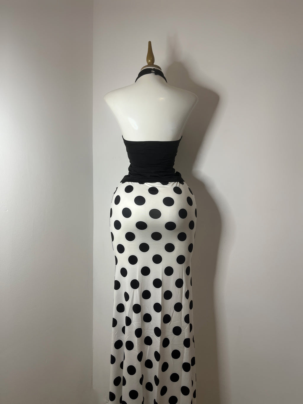 Blusa negra halter spandex
