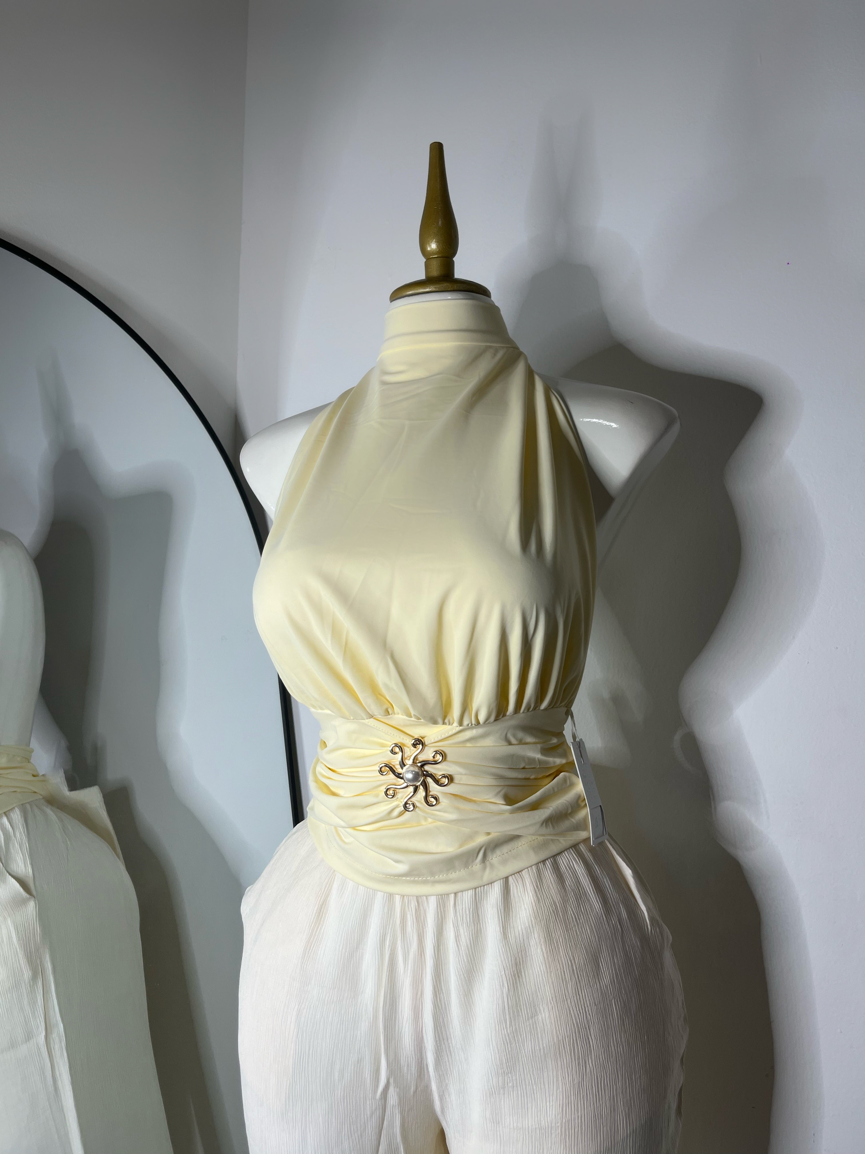 Top halter yellow