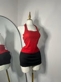 Blusa halter roja