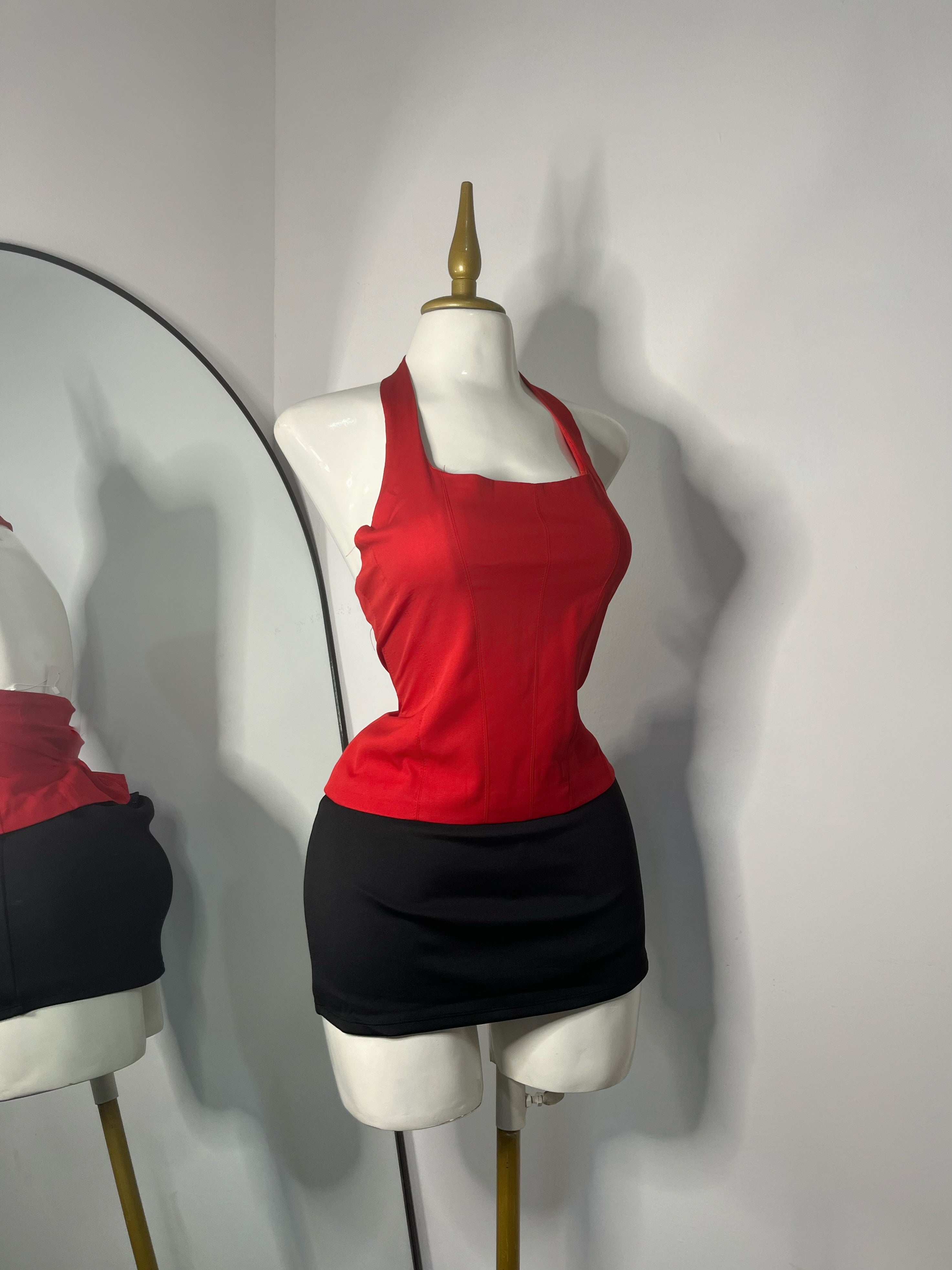 Blusa halter roja