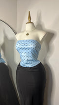 Top puntos strapless