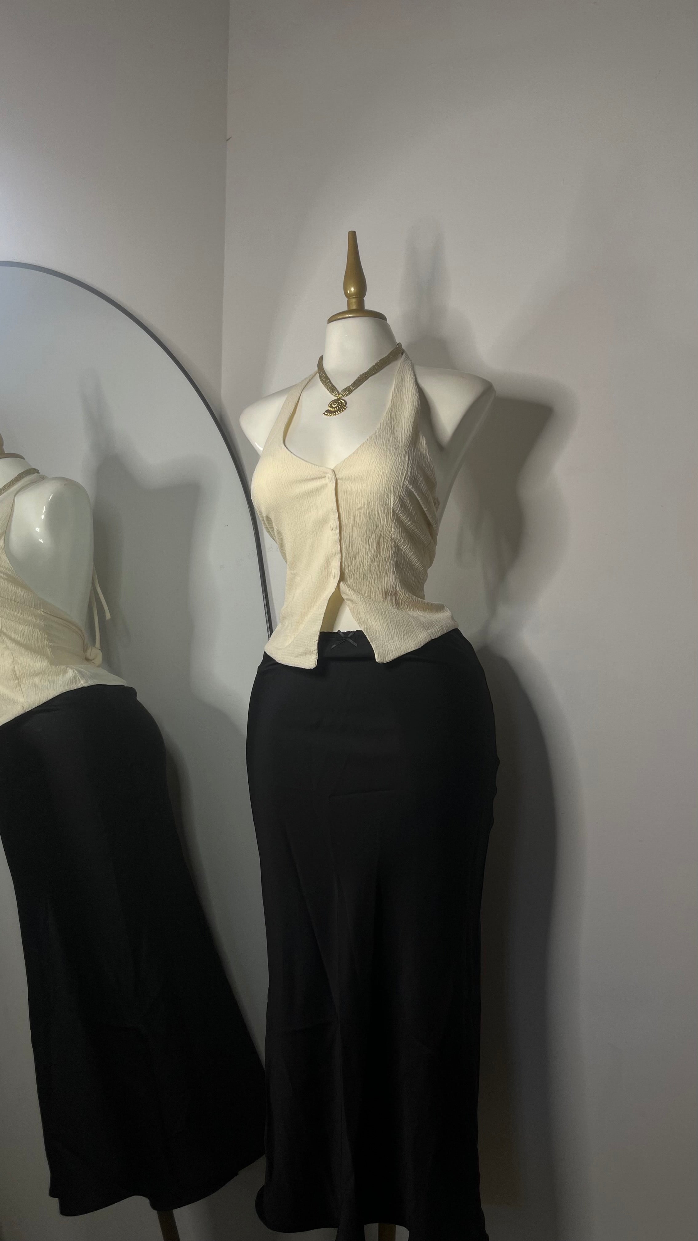 Top halter ivory