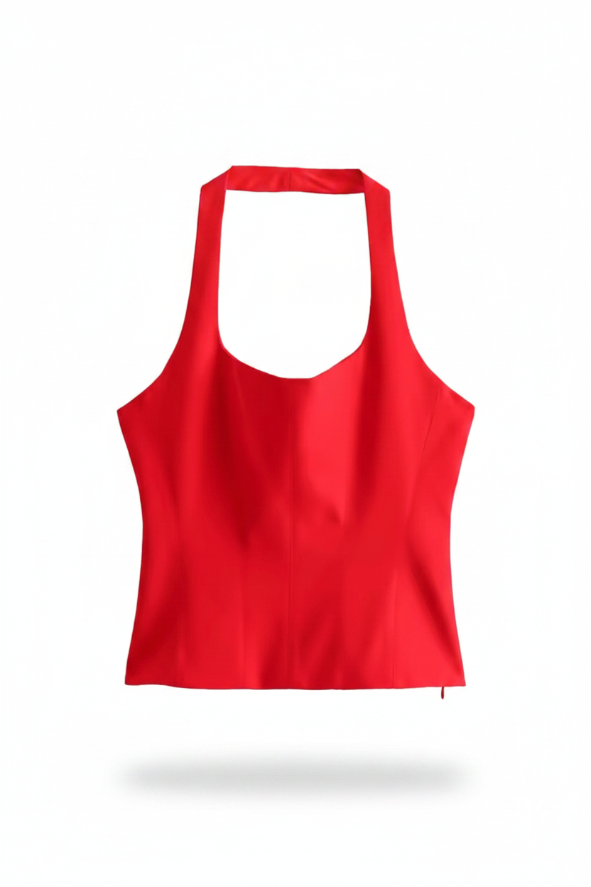 Blusa halter roja