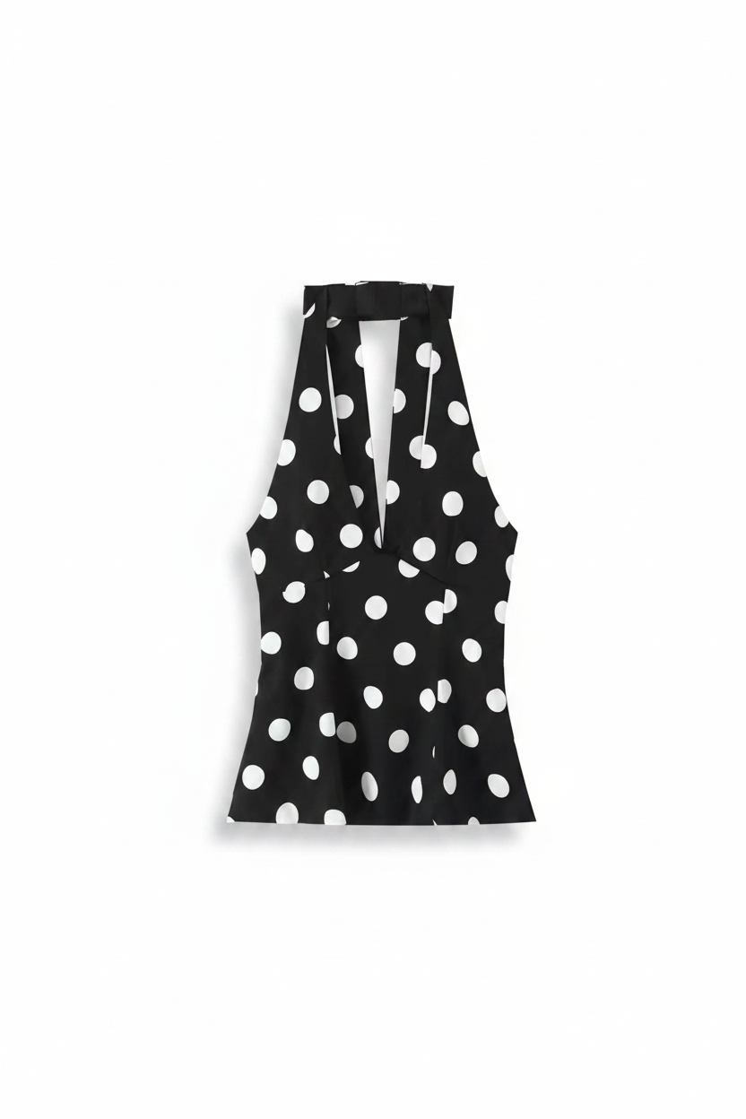 Blusa polka moño