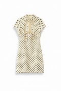 Dress polka dot crema